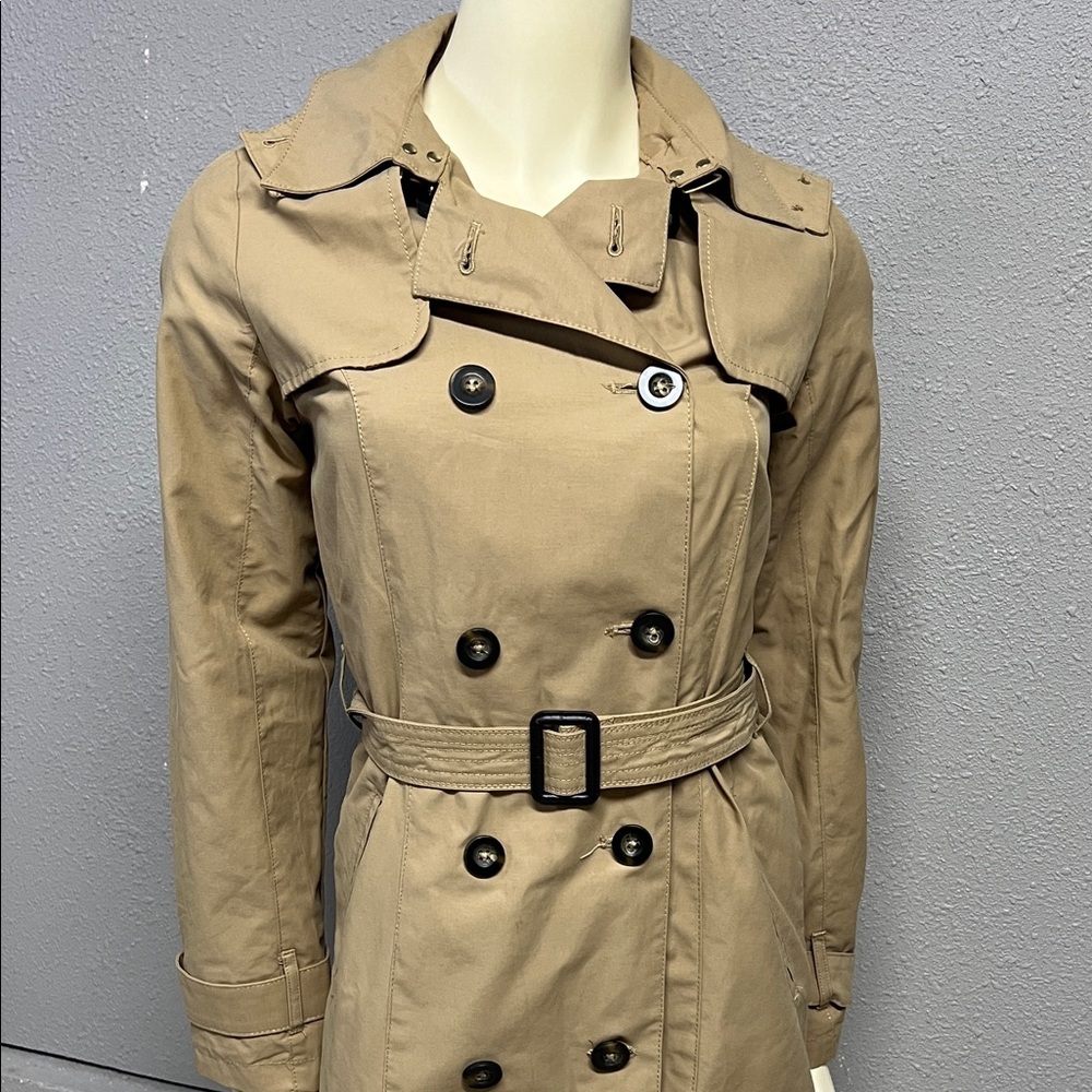 a new day Women's Beige Trench Coat with Belt - Picture 7 of 8